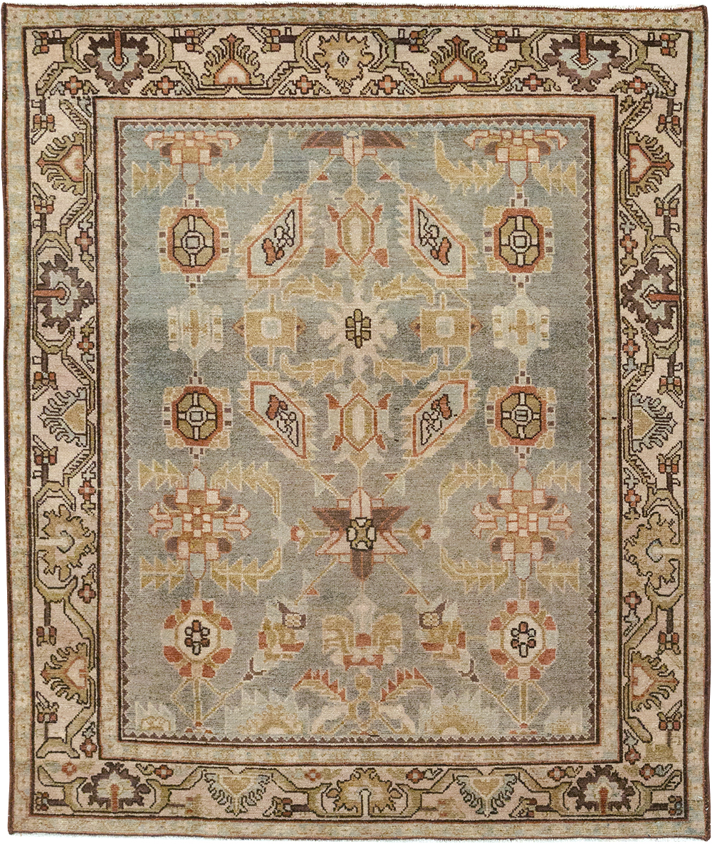 Vintage Persian Malayer Throw Rug, No.32897 - Gsblank