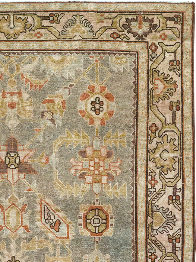 Vintage Persian Malayer Throw Rug, No.32897 - Gsblank