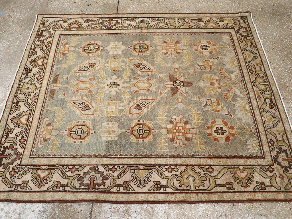Vintage Persian Malayer Throw Rug, No.32897 - Gsblank