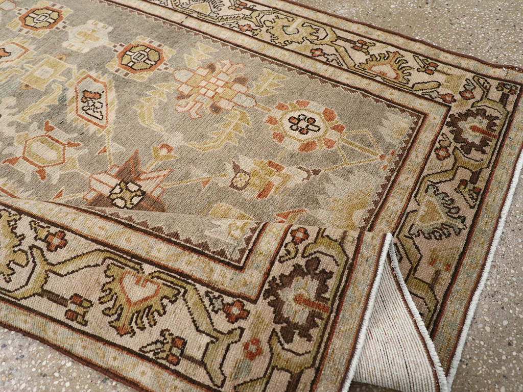 Vintage Persian Malayer Throw Rug, No.32897 - Gsblank