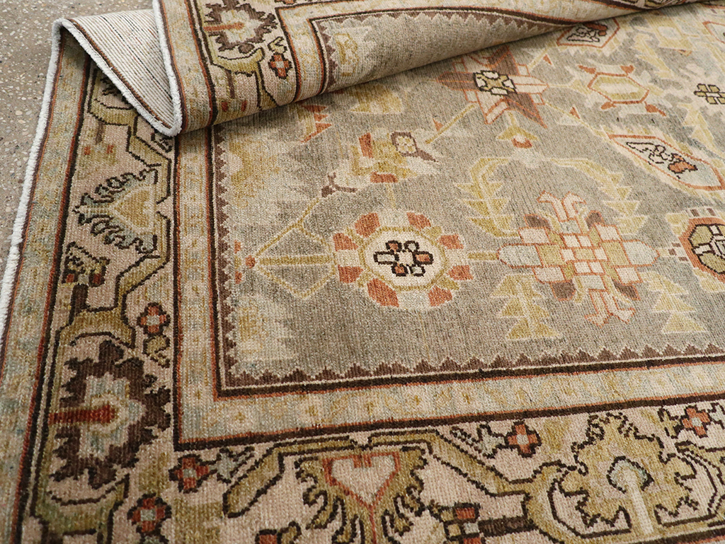 Vintage Persian Malayer Throw Rug, No.32897 - Gsblank