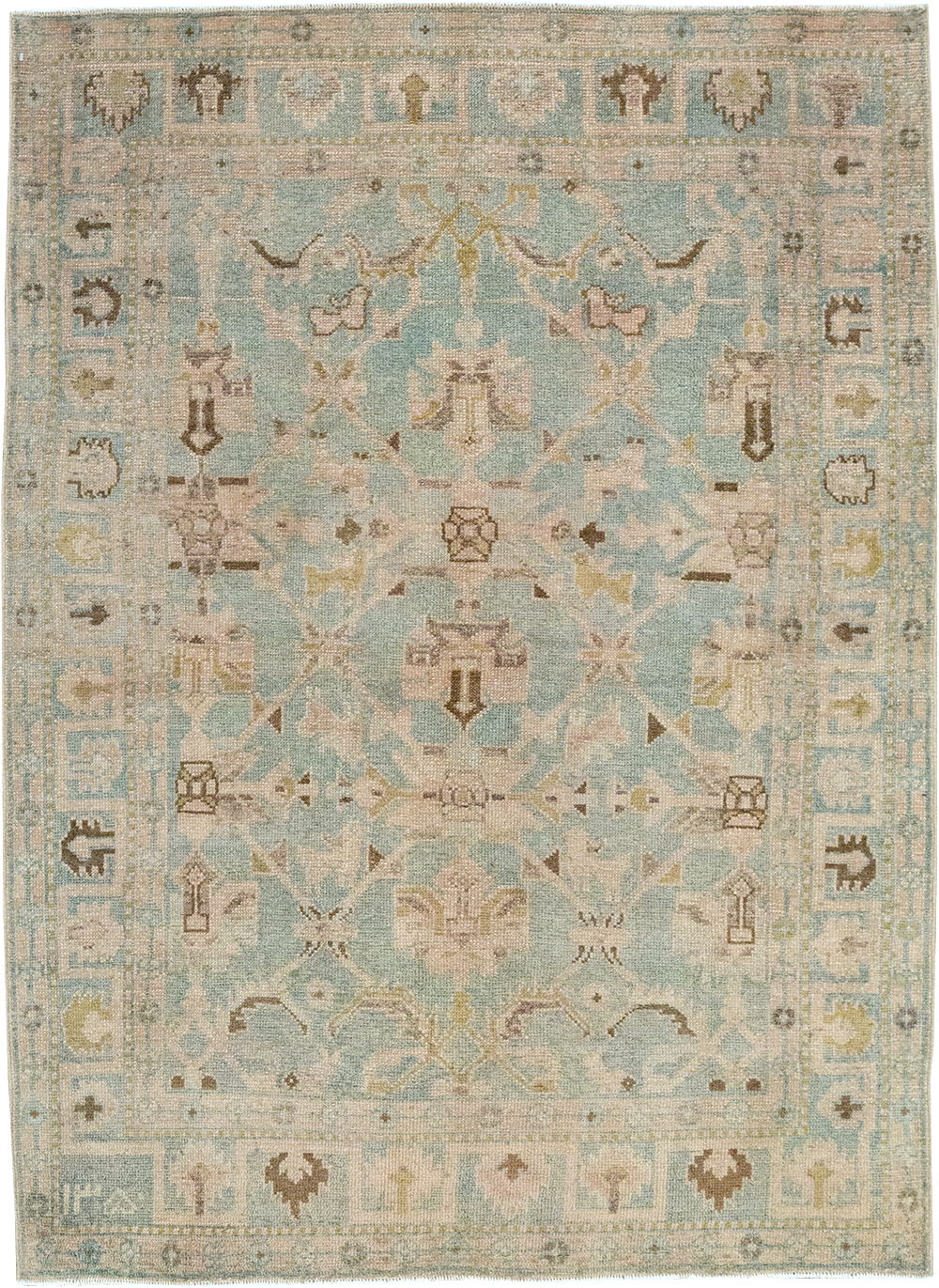 Vintage Persian Malayer Throw Rug, No.32899 - Gsblank