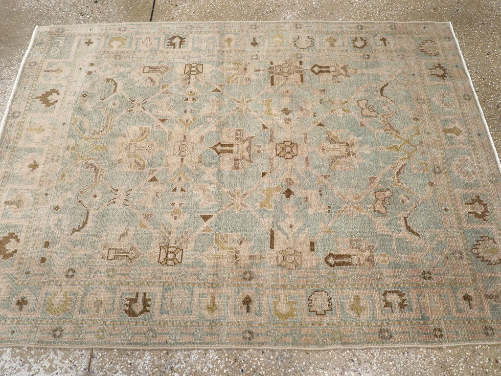 Vintage Persian Malayer Throw Rug, No.32899 - Gsblank