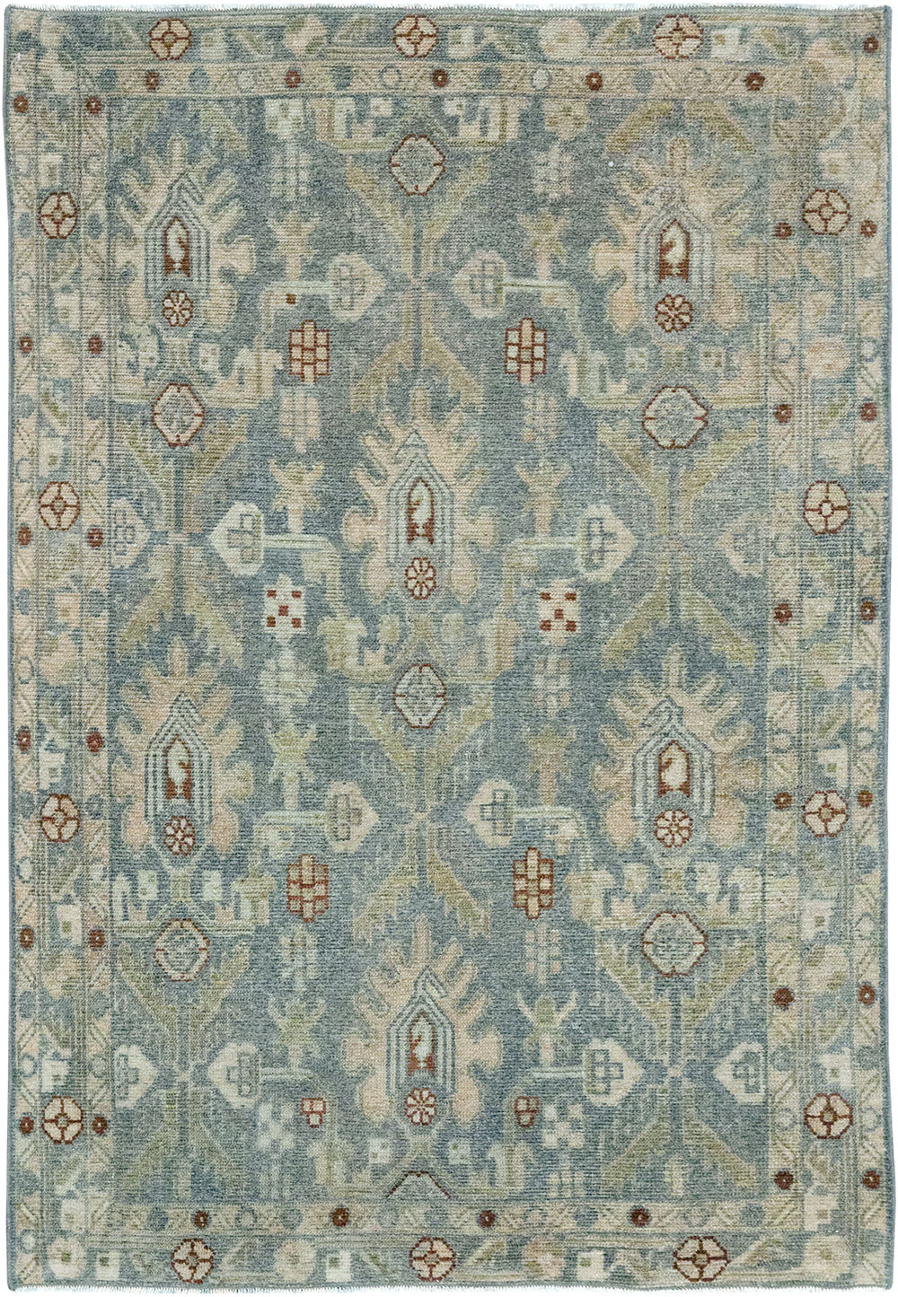 Vintage Persian Malayer Throw Rug, No.32900 - Gsblank