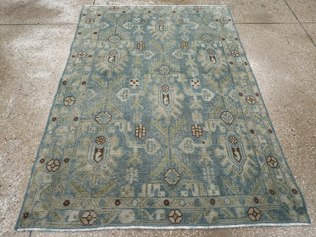 Vintage Persian Malayer Throw Rug, No.32900 - Gsblank