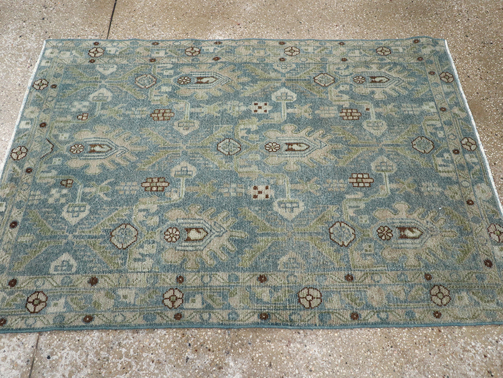 Vintage Persian Malayer Throw Rug, No.32900 - Gsblank