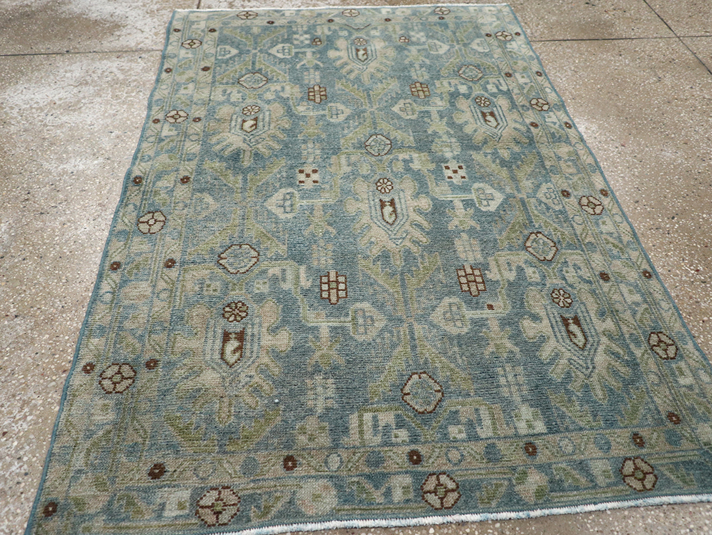 Vintage Persian Malayer Throw Rug, No.32900 - Gsblank