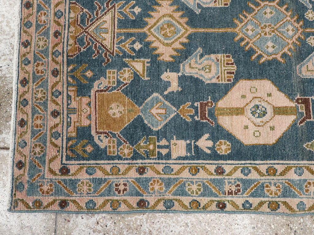 Vintage Persian Malayer Throw Rug, No.32901 - Gsblank