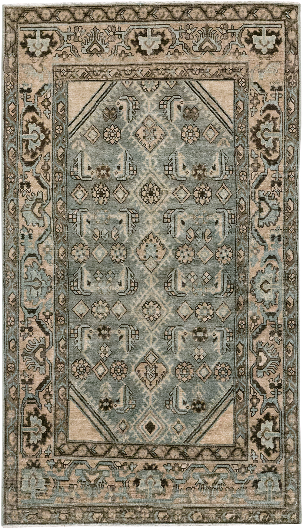 Vintage Persian Malayer Throw Rug, No.32902 - Gsblank