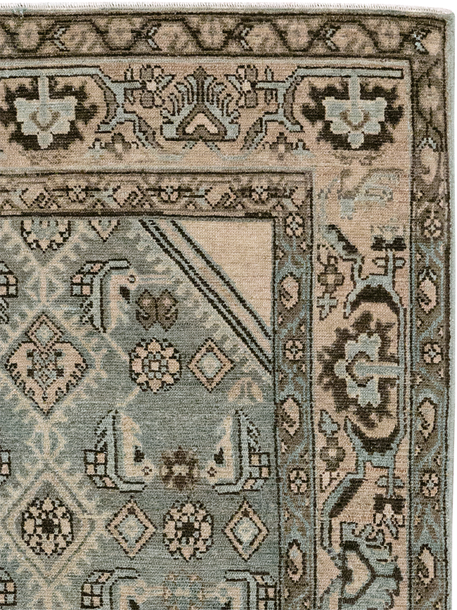 Vintage Persian Malayer Throw Rug, No.32902 - Gsblank