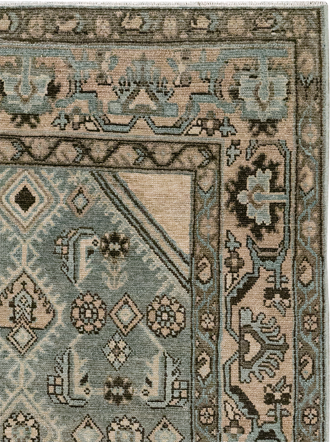Vintage Persian Malayer Throw Rug, No.32902 - Gsblank