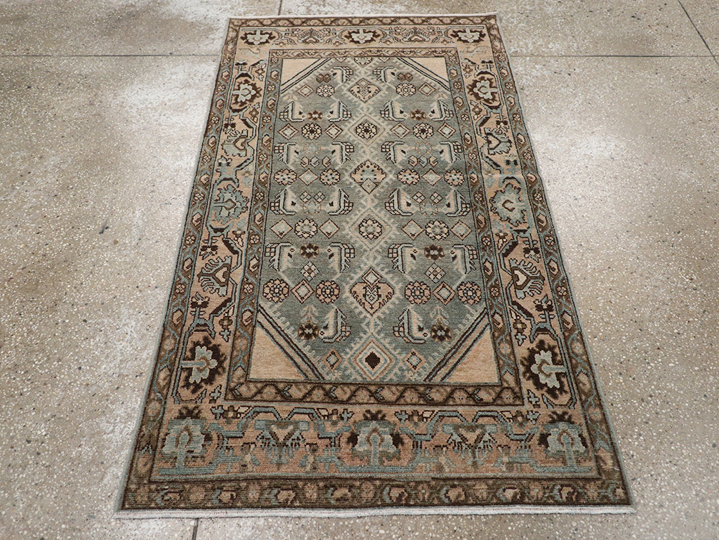 Vintage Persian Malayer Throw Rug, No.32902 - Gsblank