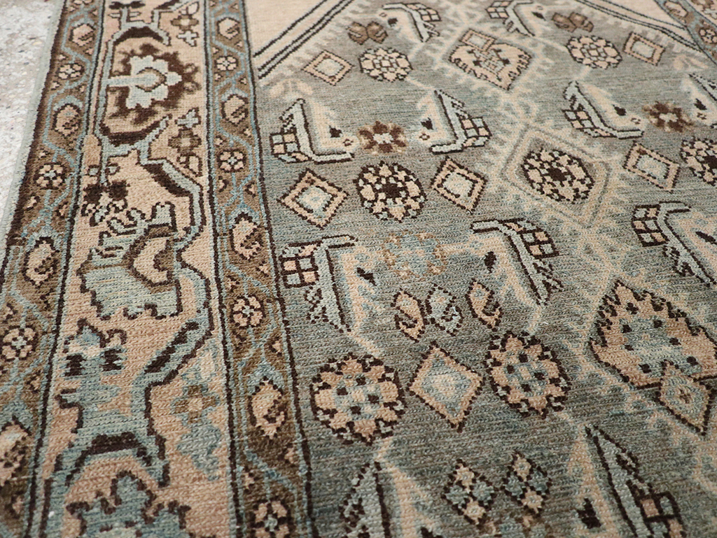 Vintage Persian Malayer Throw Rug, No.32902 - Gsblank