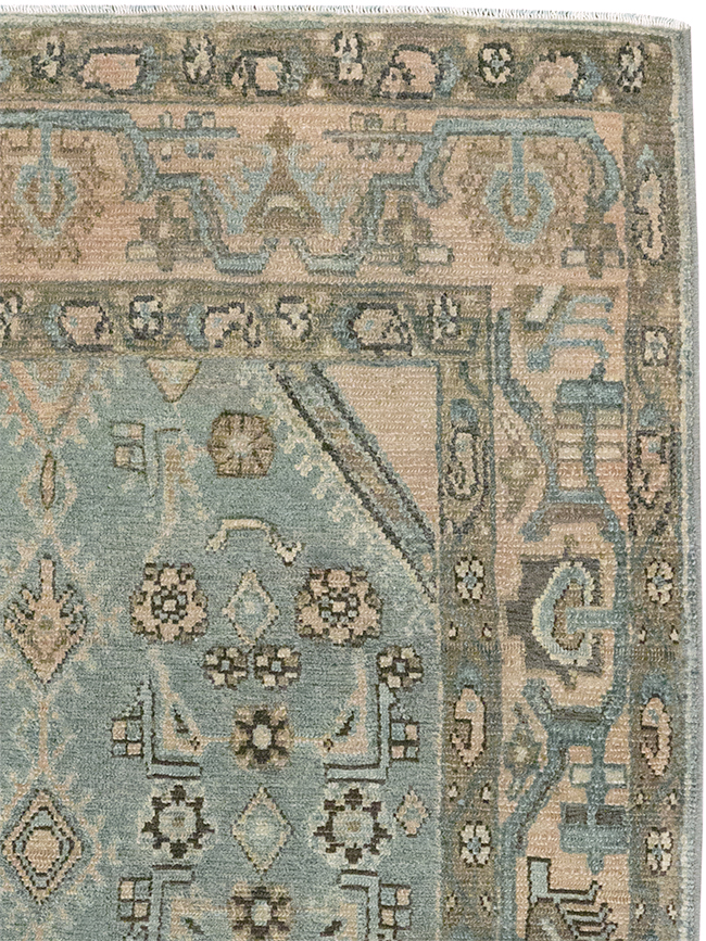 Vintage Persian Malayer Throw Rug, No.32903 - Gsblank