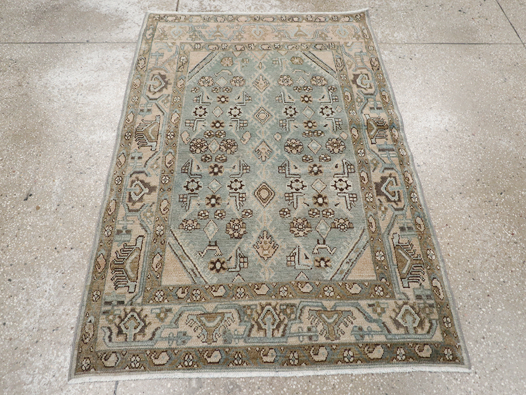 Vintage Persian Malayer Throw Rug, No.32903 - Gsblank