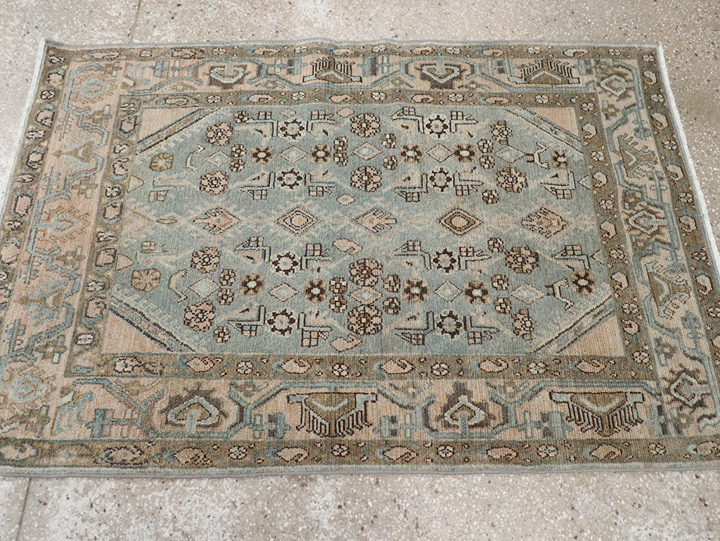 Vintage Persian Malayer Throw Rug, No.32903 - Gsblank