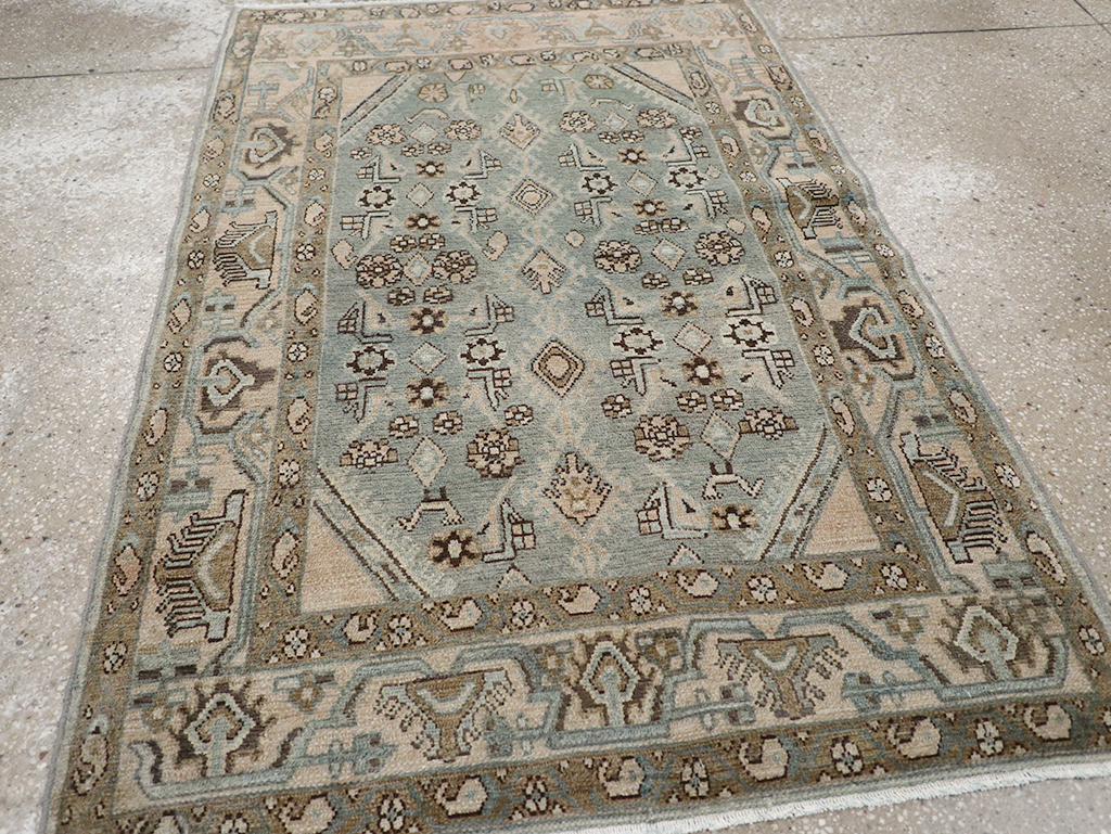 Vintage Persian Malayer Throw Rug, No.32903 - Gsblank