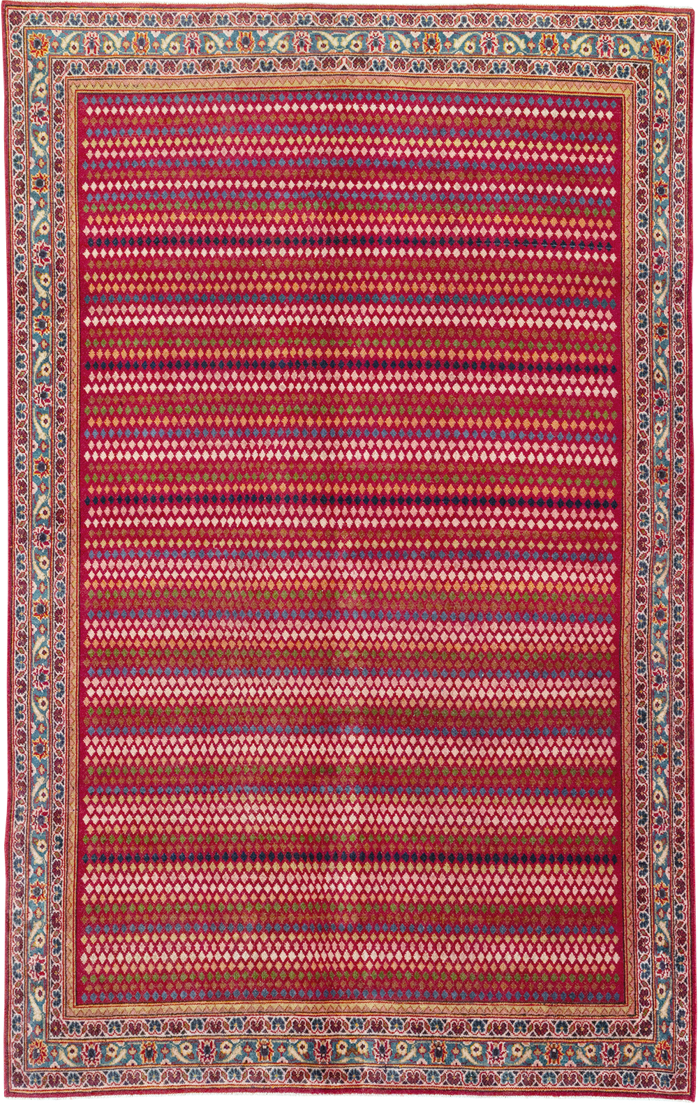 Vintage Persian Kashan Accent Rug, No.32905 - Gsblank