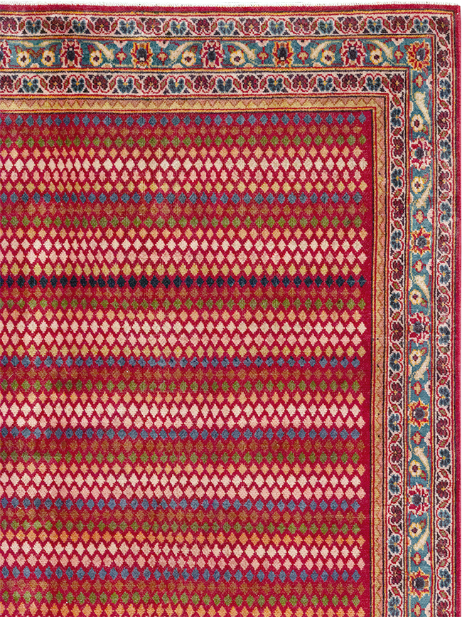 Vintage Persian Kashan Accent Rug, No.32905 - Gsblank