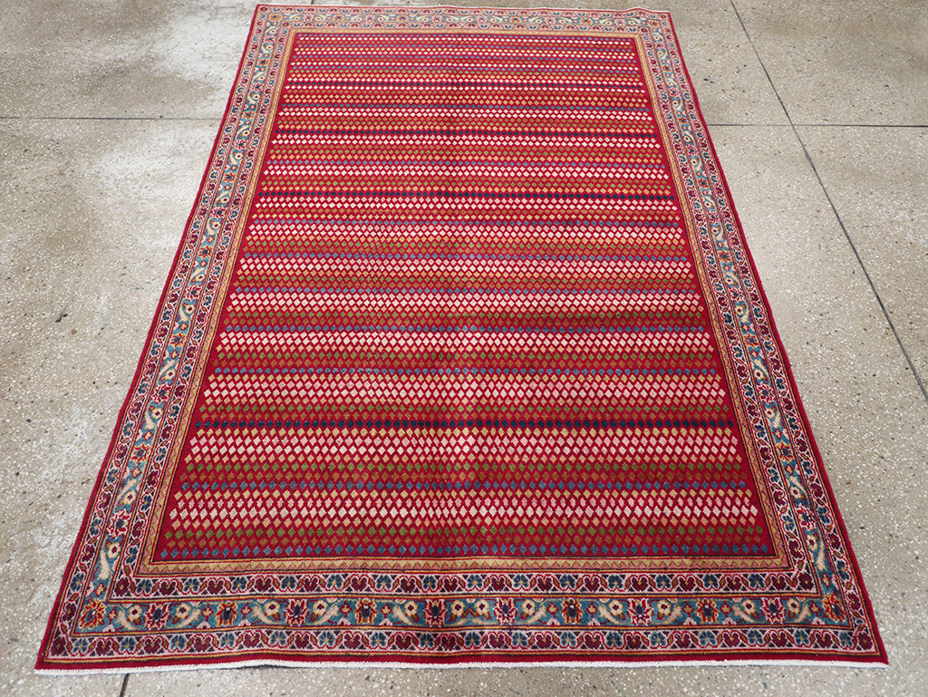 Vintage Persian Kashan Accent Rug, No.32905 - Gsblank