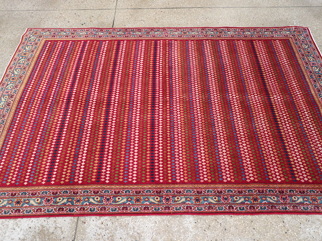 Vintage Persian Kashan Accent Rug, No.32905 - Gsblank