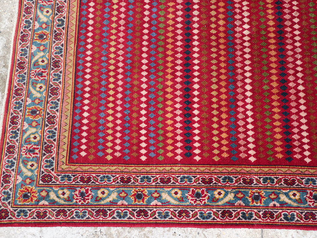 Vintage Persian Kashan Accent Rug, No.32905 - Gsblank