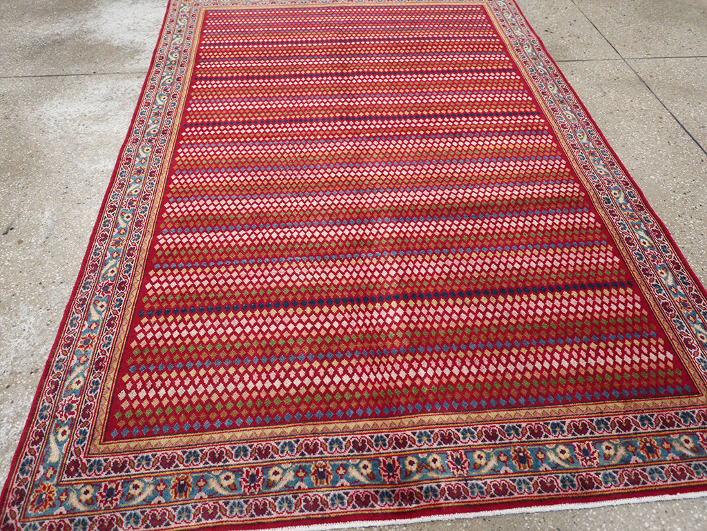 Vintage Persian Kashan Accent Rug, No.32905 - Gsblank