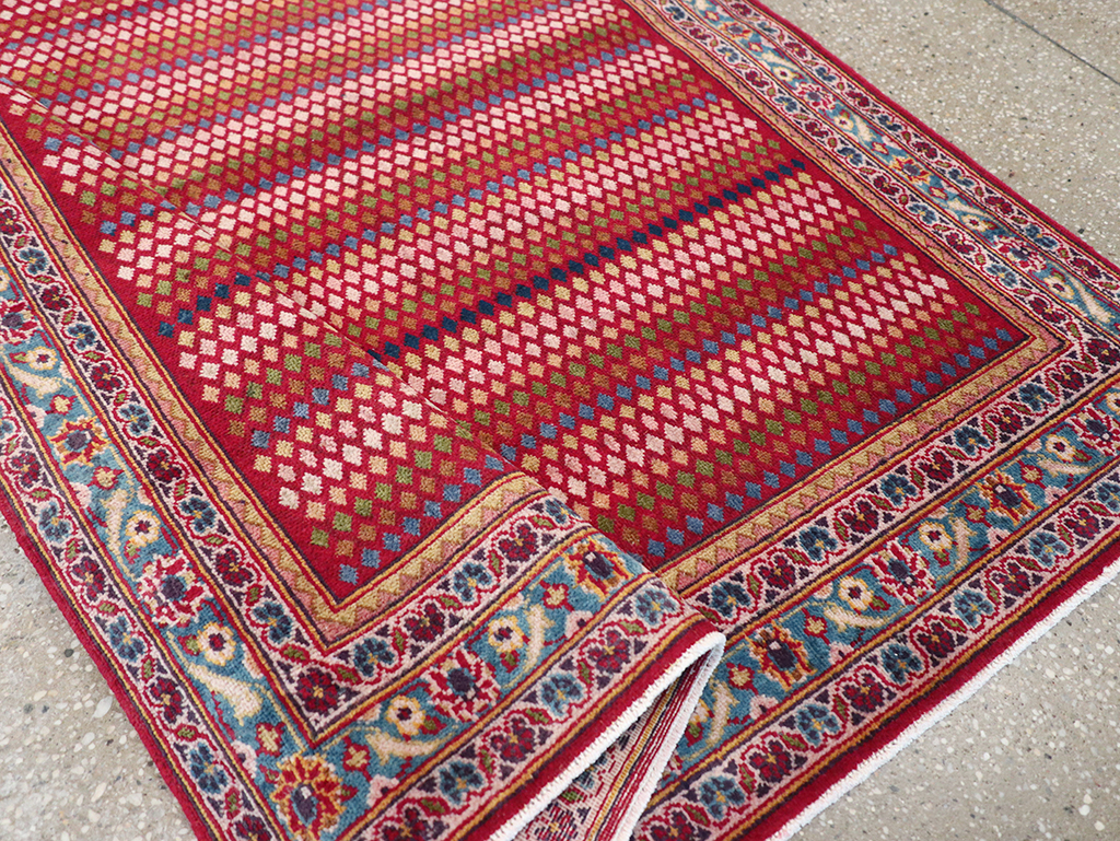 Vintage Persian Kashan Accent Rug, No.32905 - Gsblank