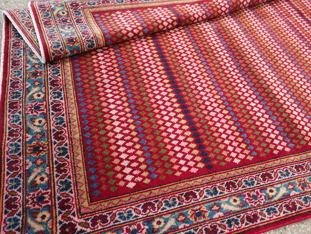 Vintage Persian Kashan Accent Rug, No.32905 - Gsblank