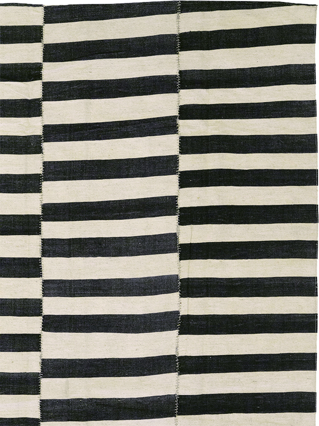 Modern Persian Flatweave Kilim Large Room Size Carpet, No.32917 - Gsblank