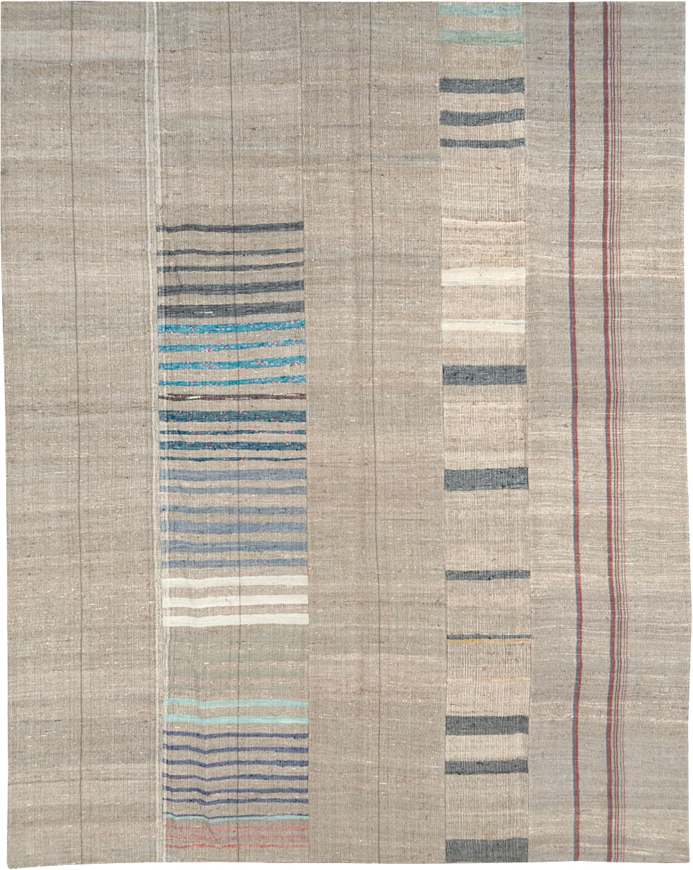 Vintage Turkish Flatweave Room Size Carpet, No.32920 - Gsblank