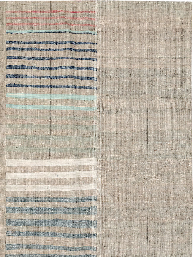 Vintage Turkish Flatweave Room Size Carpet, No.32920 - Gsblank