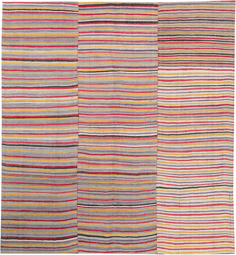 Vintage Persian Flatweave Kilim Square Accent Rug (Pair: 2 of 2), No.32921 - Gsblank