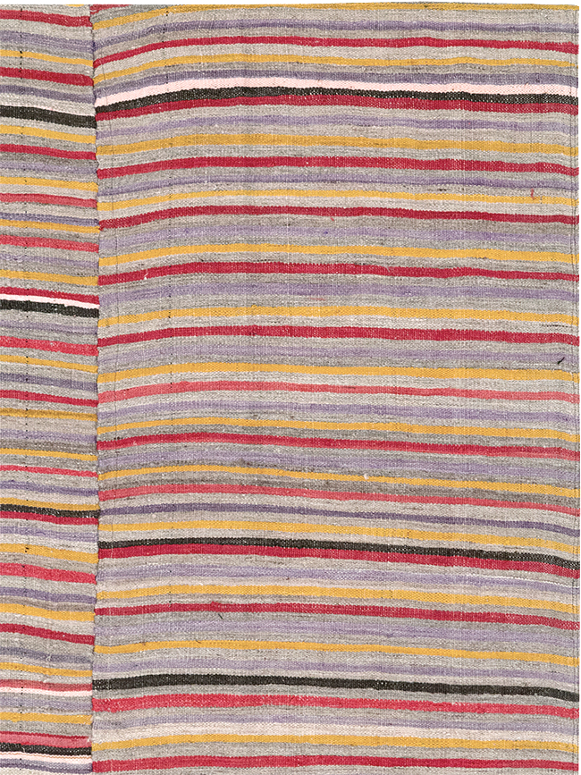 Vintage Persian Flatweave Kilim Square Accent Rug (Pair: 2 of 2), No.32921 - Gsblank