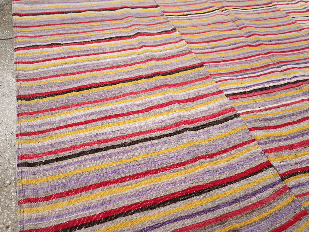 Vintage Persian Flatweave Kilim Square Accent Rug (Pair: 2 of 2), No.32921 - Gsblank