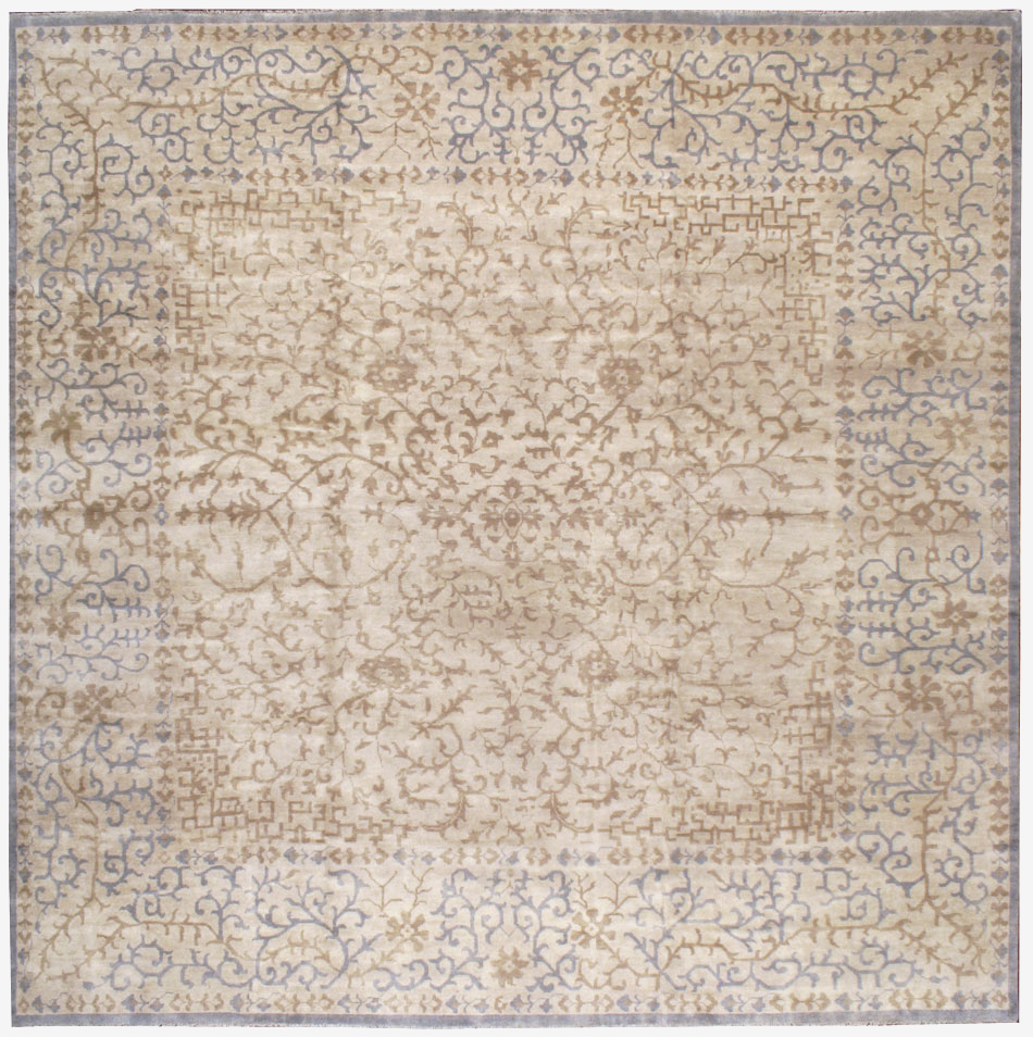 Modern Indian Khotan Large Square Room Size Carpet, No.32928 - Gsblank