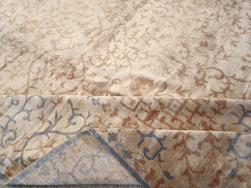 Modern East Turkestan Khotan Large Square Room Size Carpet, No.32928 - Gsblank