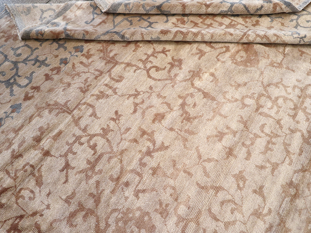 Modern Indian Khotan Large Square Room Size Carpet, No.32928 - Gsblank