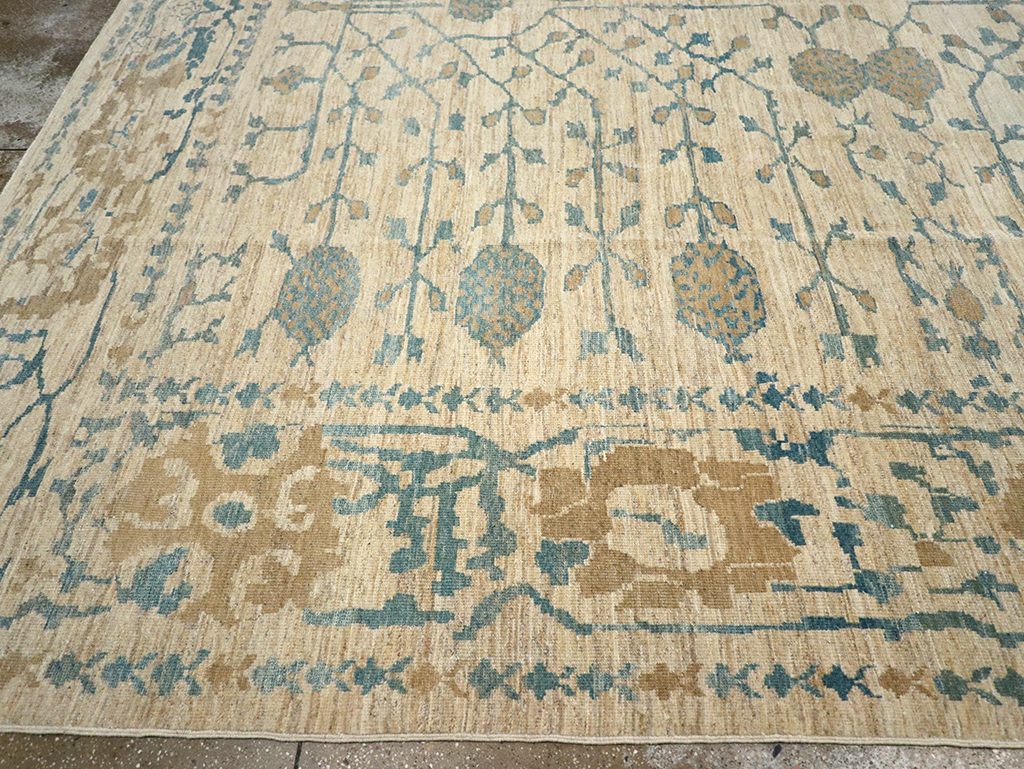 Khotan Inspired Persian Sultanabad Large Square Room Size Carpet, No.32930 - Gsblank