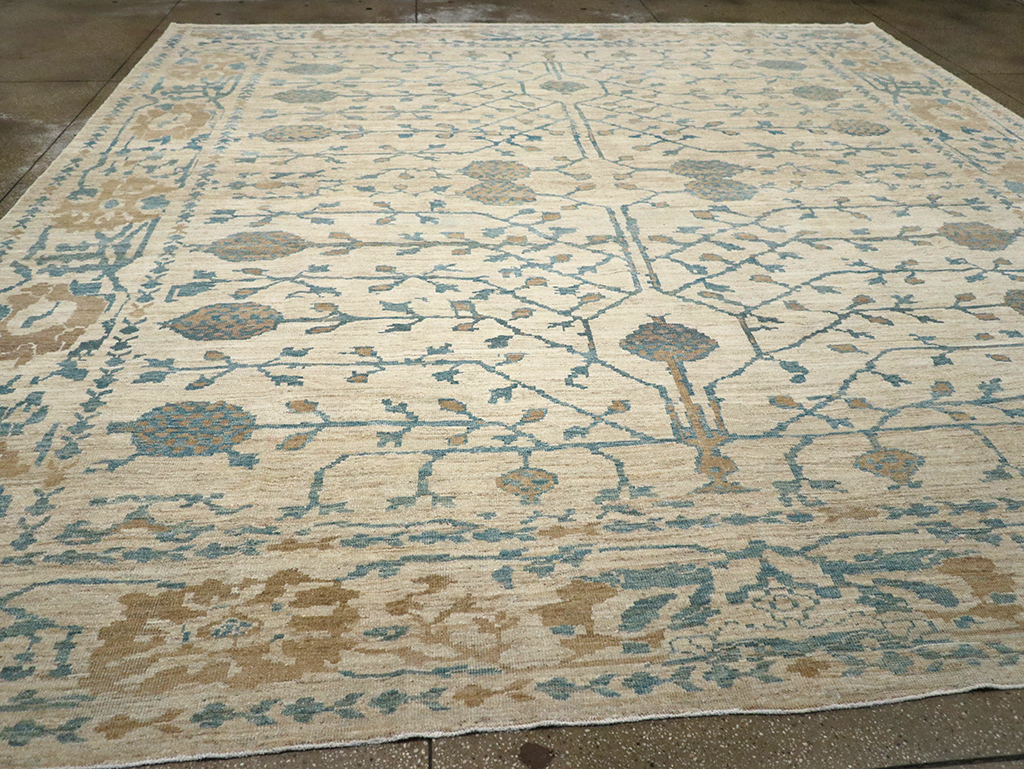 Khotan Inspired Persian Sultanabad Large Square Room Size Carpet, No.32930 - Gsblank
