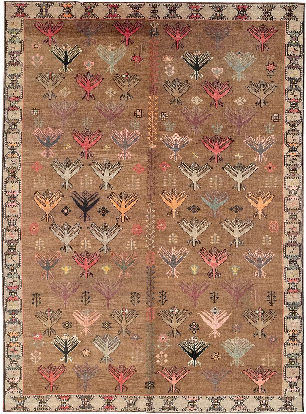 Vintage Turkish Anatolian Tribal Room Size Carpet, No.32940 - Gsblank