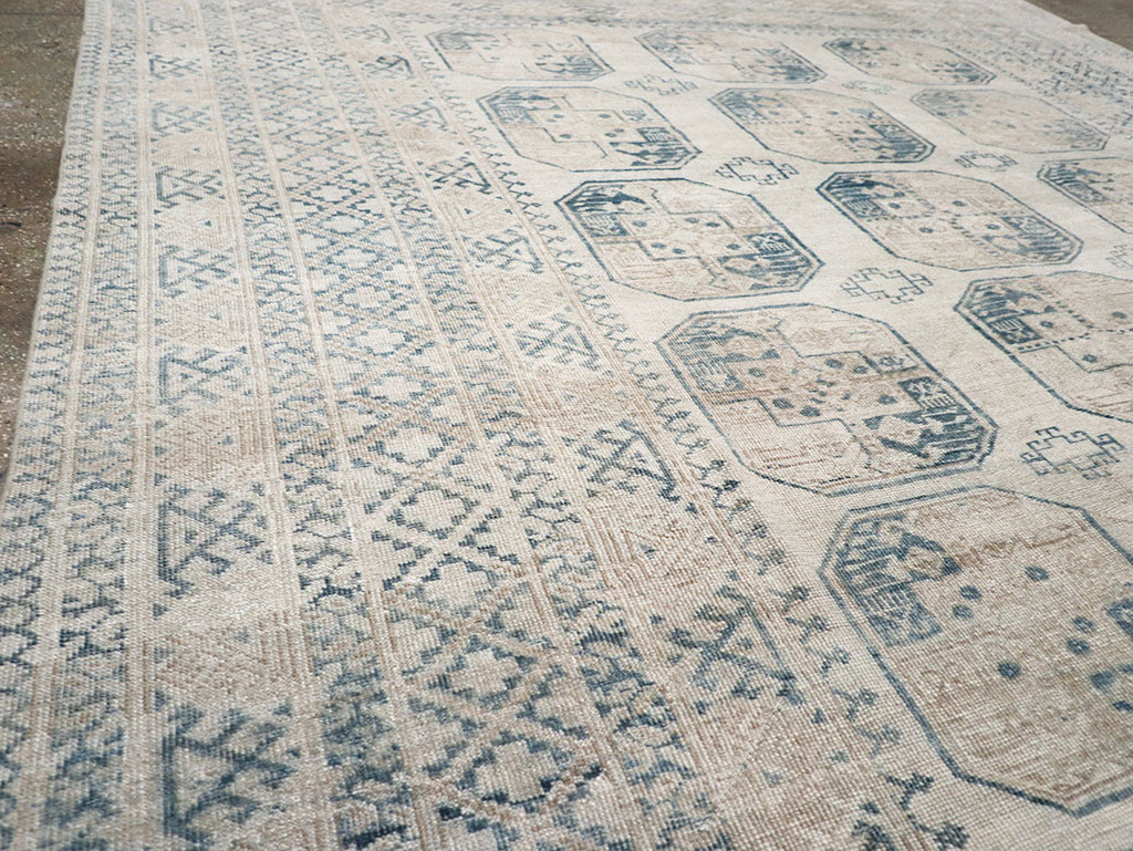 Vintage Central Asian Turkoman Room Size Carpet, No.32945 - Gsblank