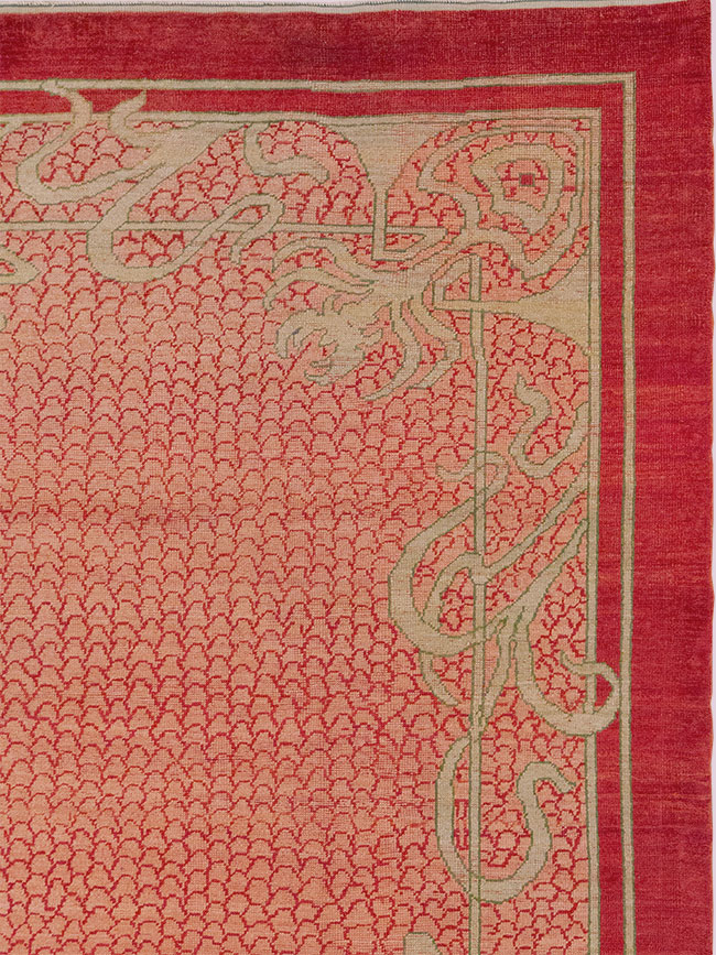 Antique Turkish Art Deco Room Size Carpet, No.32956 - Gsblank