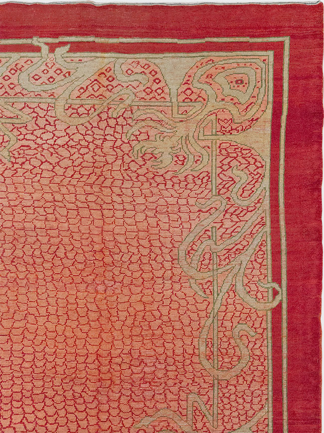 Antique Turkish Art Deco Room Size Carpet, No.32956 - Gsblank