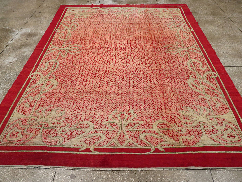 Antique Turkish Art Deco Room Size Carpet, No.32956 - Gsblank