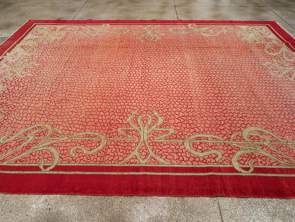 Antique Turkish Art Deco Room Size Carpet, No.32956 - Gsblank