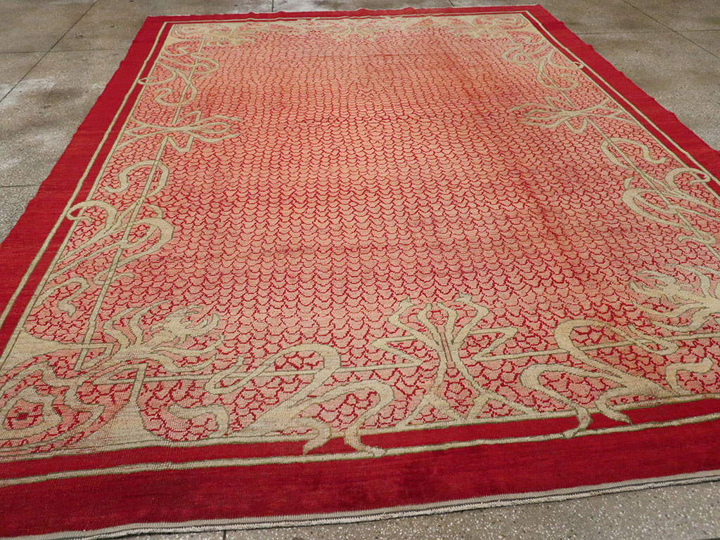 Antique Turkish Art Deco Room Size Carpet, No.32956 - Gsblank