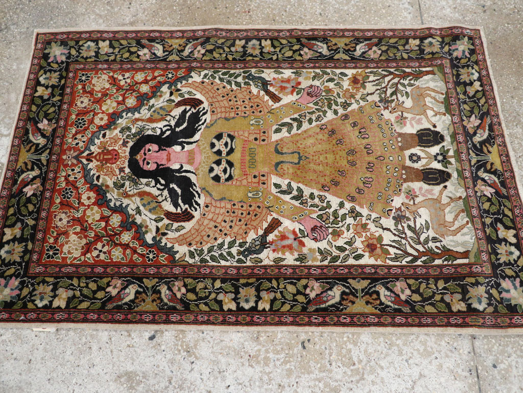 Vintage Indian Pictorial Rug, No.32966 - Gsblank