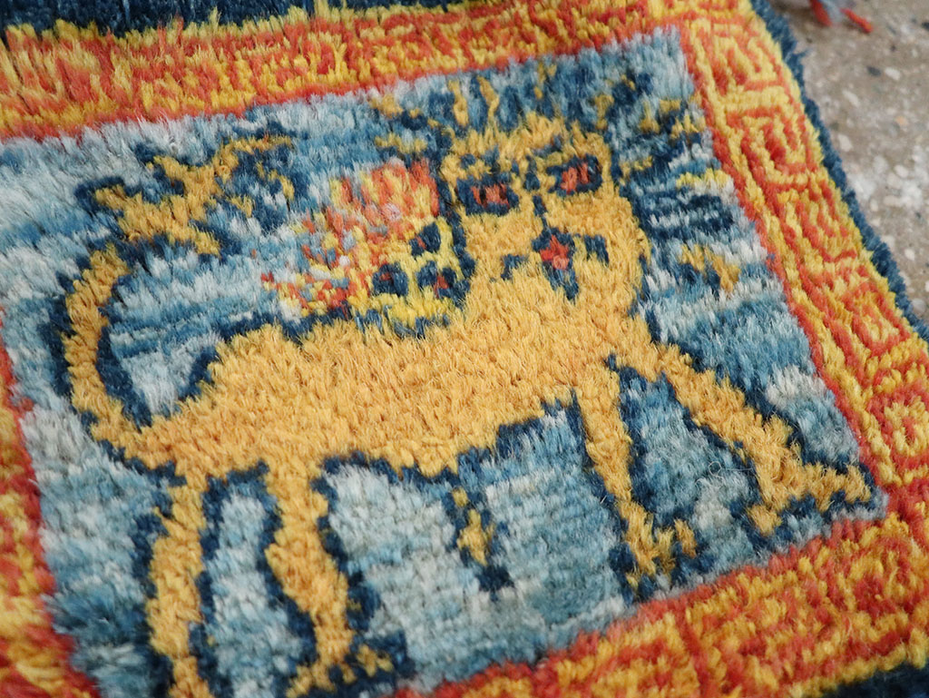 Vintage Persian Gabbeh Pictorial Bag, No.32967 - Gsblank