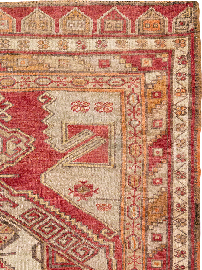 Vintage Turkish Anatolian Wide Gallery Runner, No.32969 - Gsblank